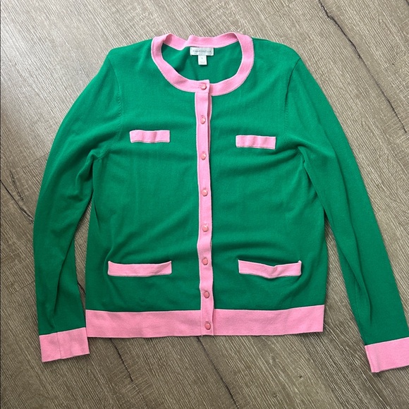 Charter Club Sweaters - Pink/green cardigan
